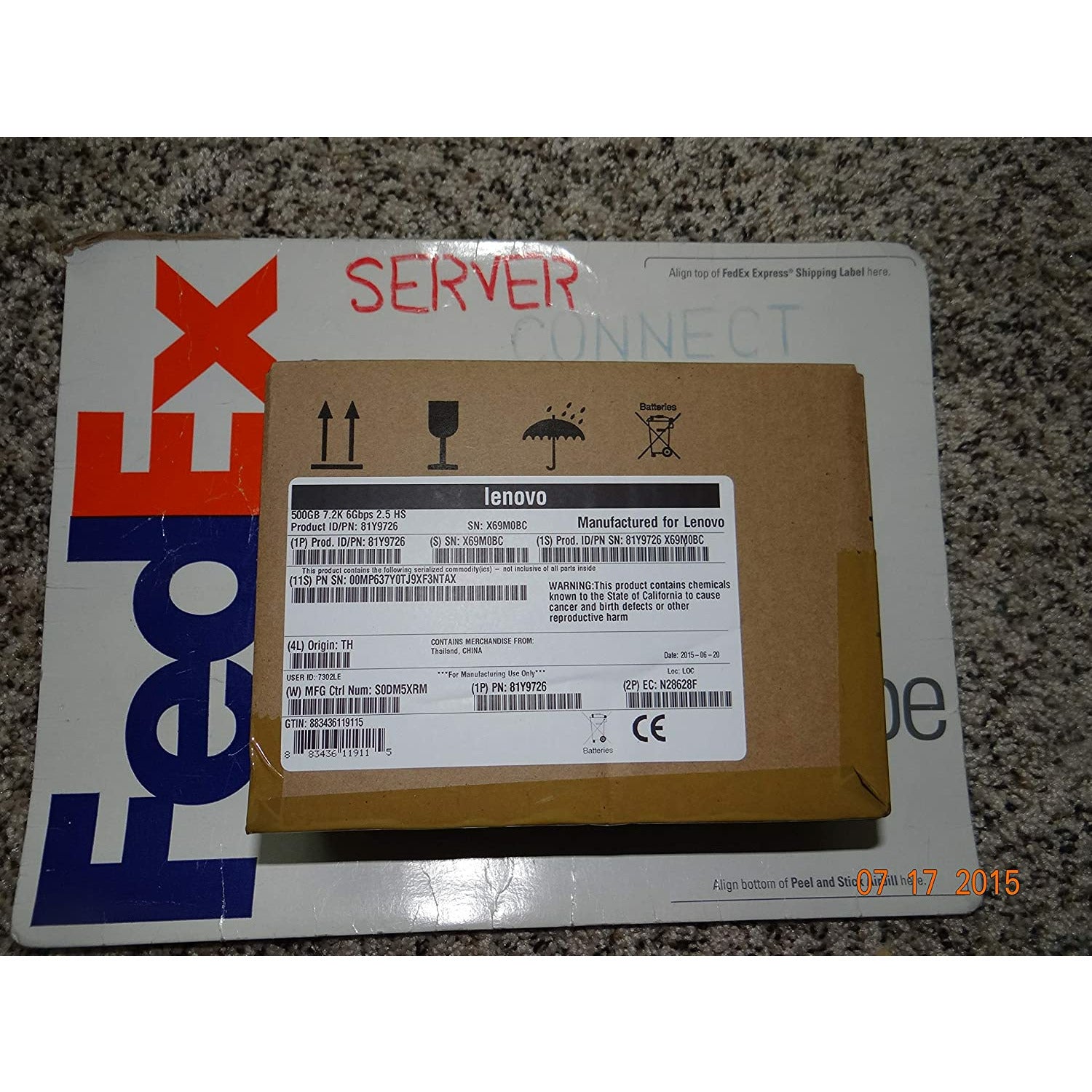 IBM 81Y9727 500GB 7.2K RPM 2.5 SATA 6GBPS SFF HS Hard Drive 81Y9727 disco - MFerraz Tecnologia