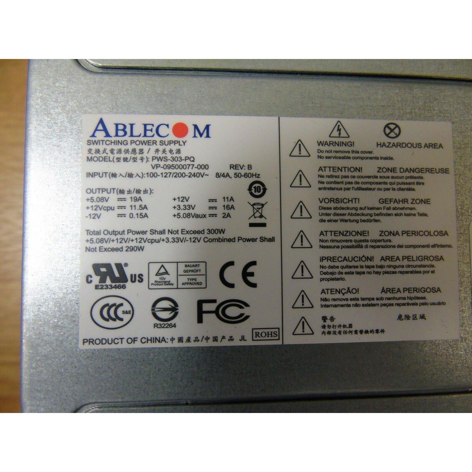 Ablecom PWS-303-PQ 300W ATX Desktop 24-Pin Power Supply Fuente - AloinfoUSA