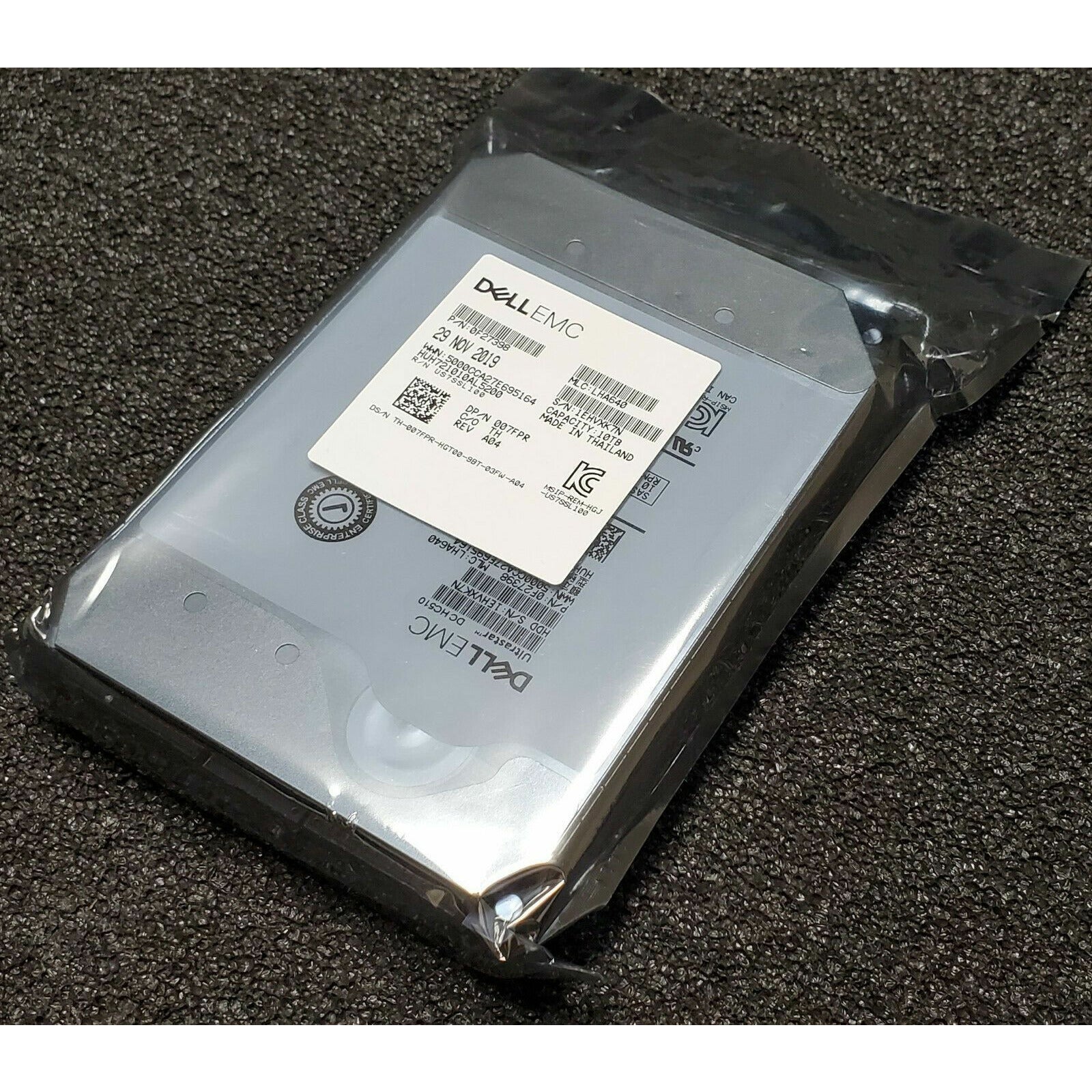Dell 10TB 7.2K 7200RPM NL SAS 12Gb/s 256MB Cache 3.5" 512E HDD Hard Drive 07FPR - AloinfoUSA