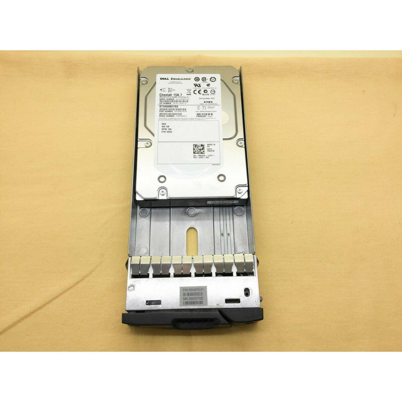 Dell EqualLogic 450GB 3.5'' LFF 15K SAS 6G Hard Drive 0RG5VK RG5VK PS5000 PS6000 700900353953 - AloinfoUSA