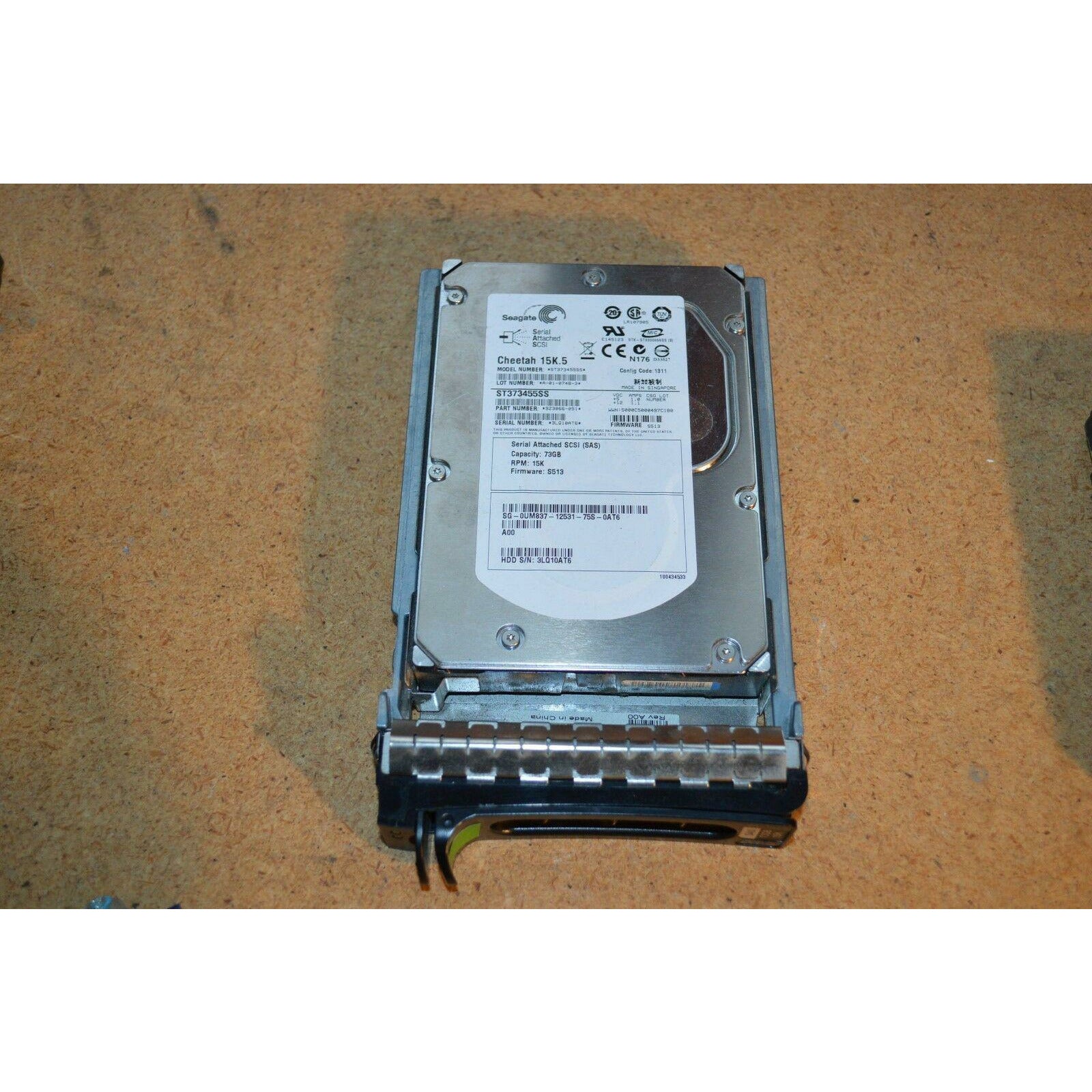 Dell GY581 73GB 15K 3.5" LFF SAS 3Gbps Hard Drive w/ Tray ST373455SS 9Z3066-054 102646335383 - AloinfoUSA