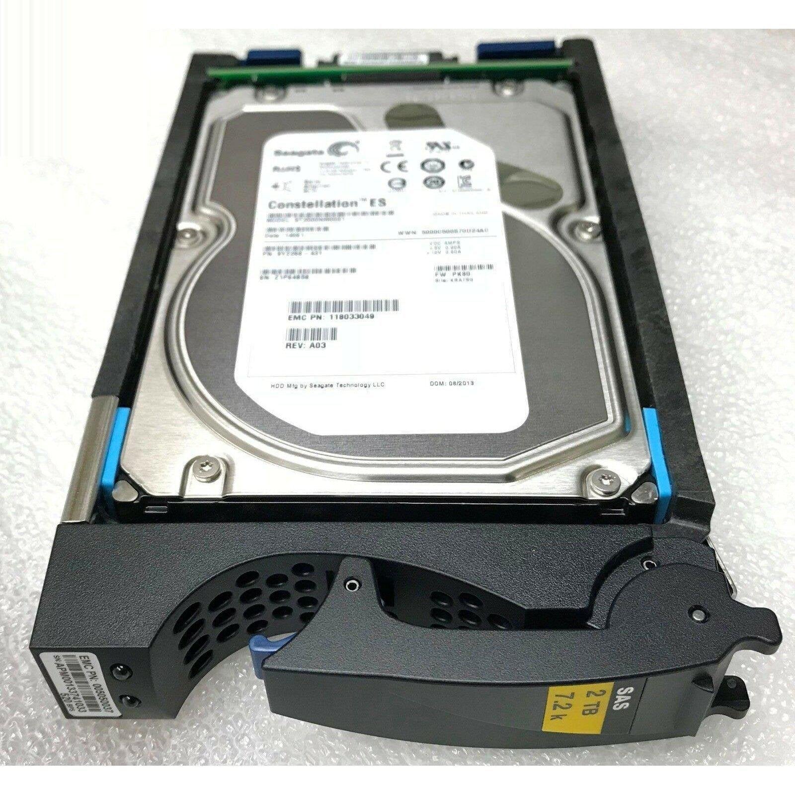 EMC 005050037 2TB 7.2K 6Gbps 3.5" SAS Drive VX-VS07-020 V3-VS07-020 V4-VS07-020 - AloinfoUSA