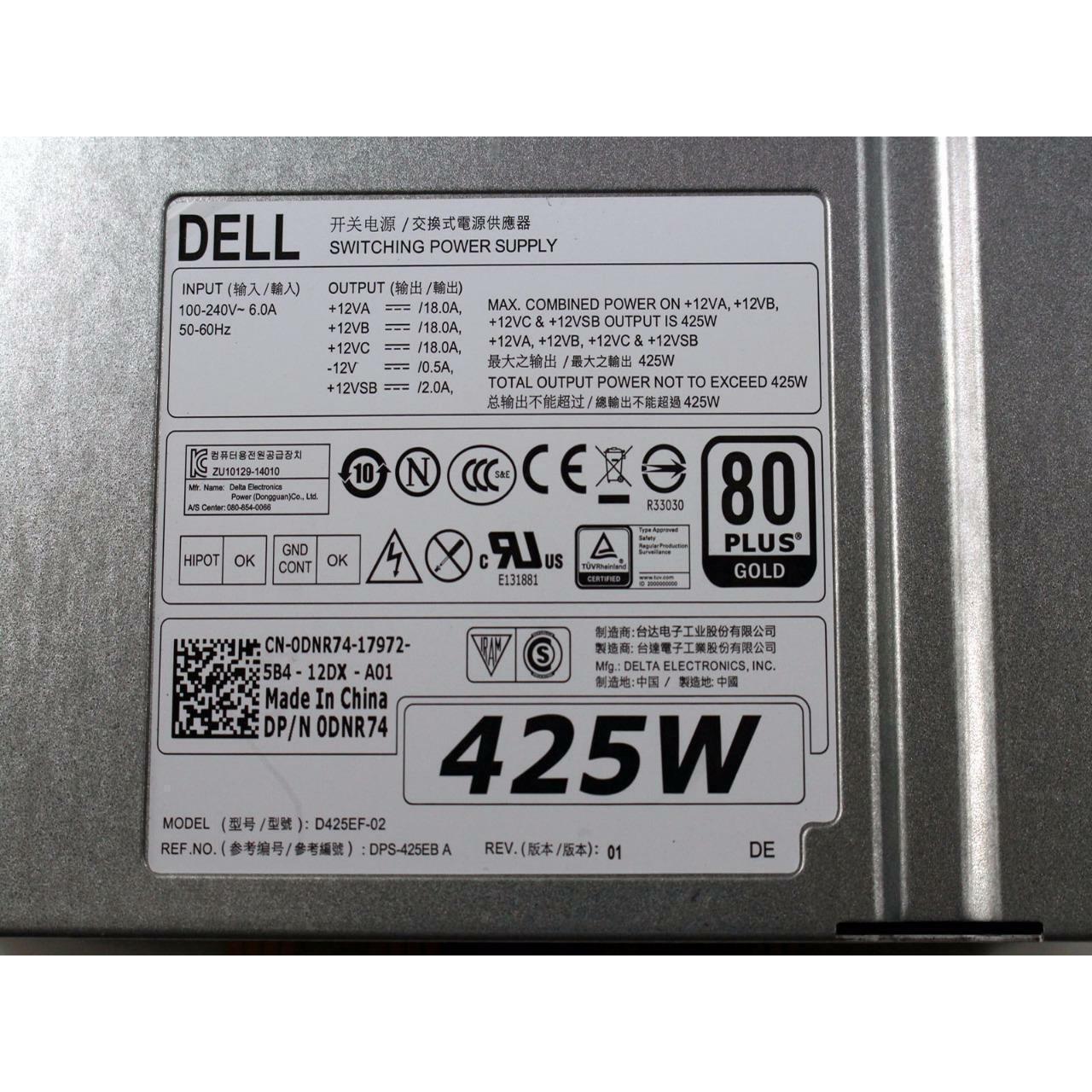 Fuente Dell Precision T3610 425 Watts Switching Power Supply D425EF-02 DNR74 0DNR74 - AloinfoUSA