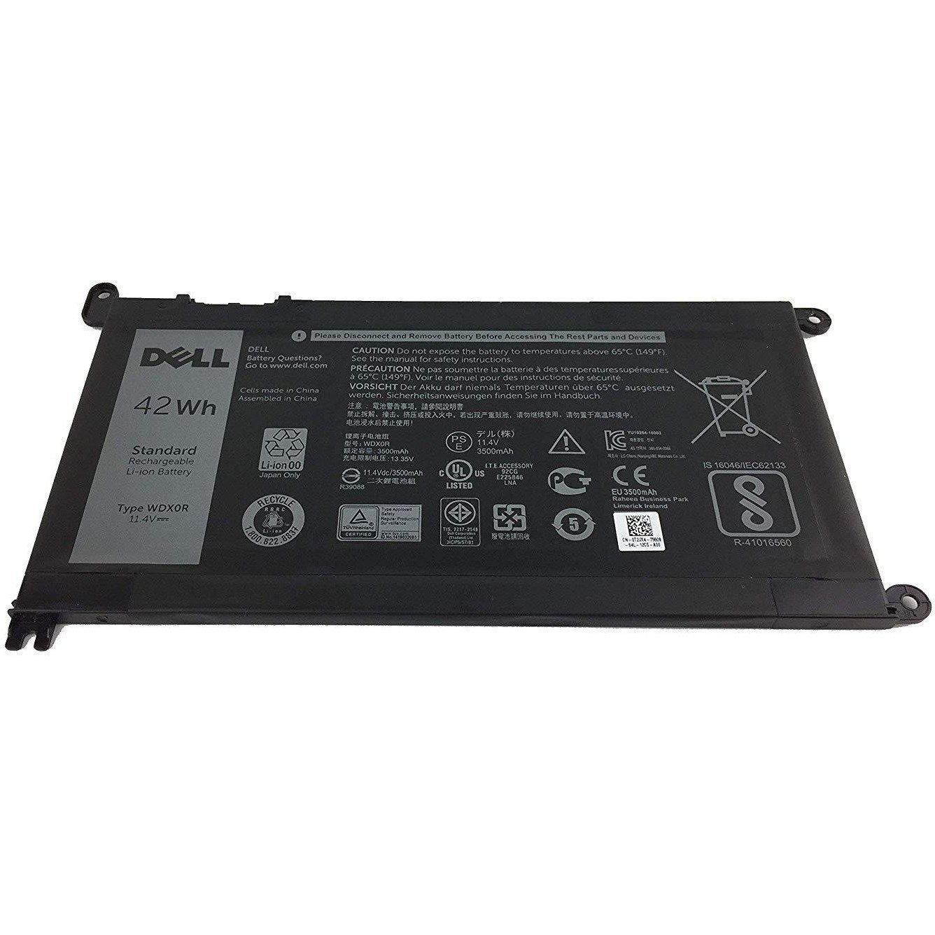Genuine Dell Battery WDXOR 42Whr 4-cell 11.4V for Dell Inspiron 13 5368 5378 7368 7378, Inspiron 15 5565 5567 5568 5578 7560 7570 7579 7569 P58F and Inspiron 17 5765 5767 (Type WDX0R) (Renewed) - AloinfoUSA