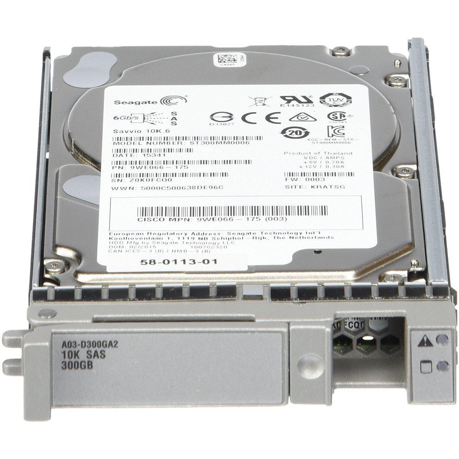 HD 300GB SAS 10k RPM 2.5 " 6GB Hot Plug para Cisco A03-D300GA2 - AloinfoUSA