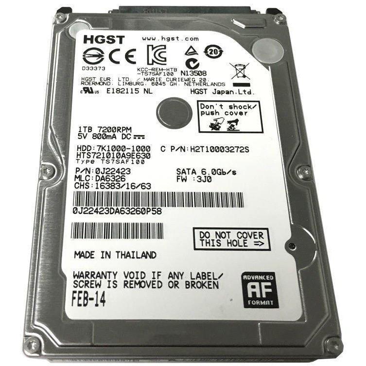 HGST 1TB 32MB Cache 7200RPM SATA III (6.0Gb/s) 2.5" PS3 &amp; PS4 Hard Drive 0J22423 - AloinfoUSA