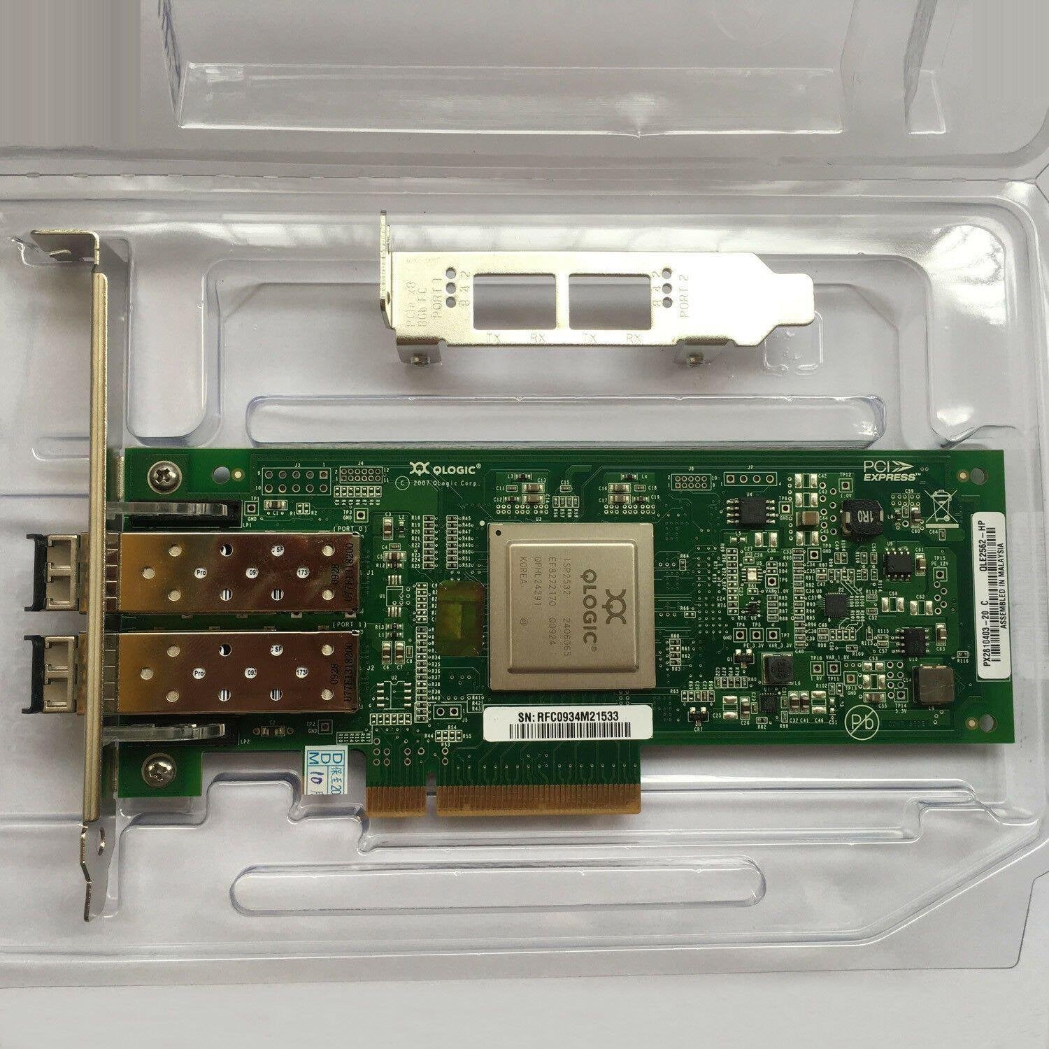 HP AJ764A QLE2562-HP 489191-001 8GB DUAL PORT PCI-e FC HOST BUS HBA 584777-001 883585907199 - AloinfoUSA