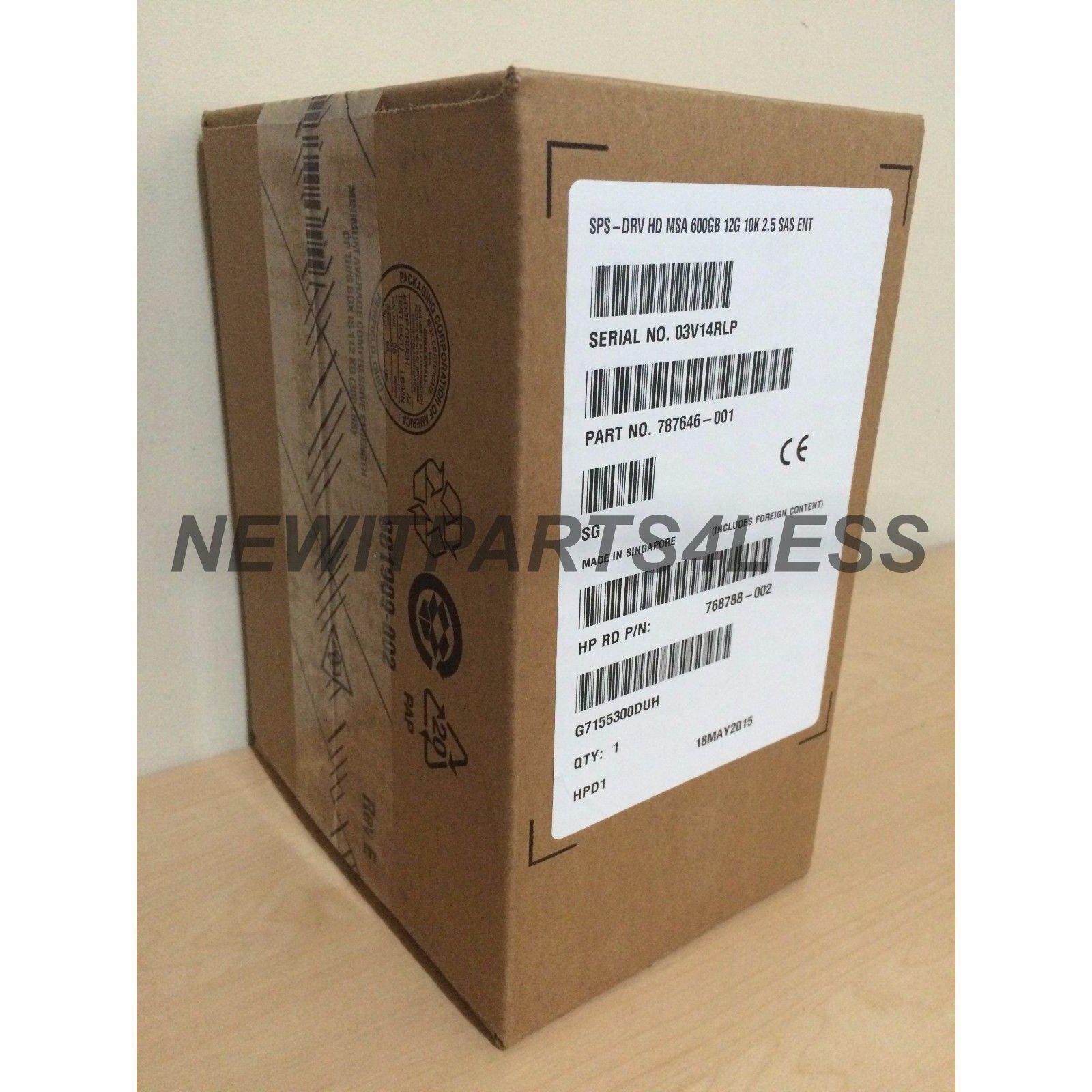 HP J9F46A | 787646-001 MSA 600GB 12G SAS 10K SFF 2.5IN DUAL PORT ENT HARD DRIVE 4514953791602 - AloinfoUSA