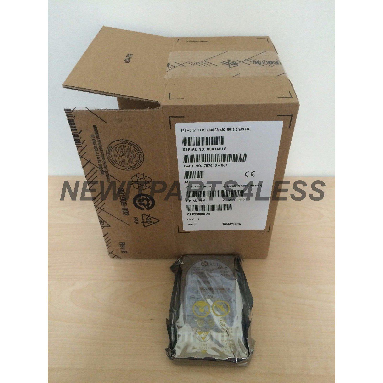 HP J9F46A | 787646-001 MSA 600GB 12G SAS 10K SFF 2.5IN DUAL PORT ENT HARD DRIVE 4514953791602 - AloinfoUSA