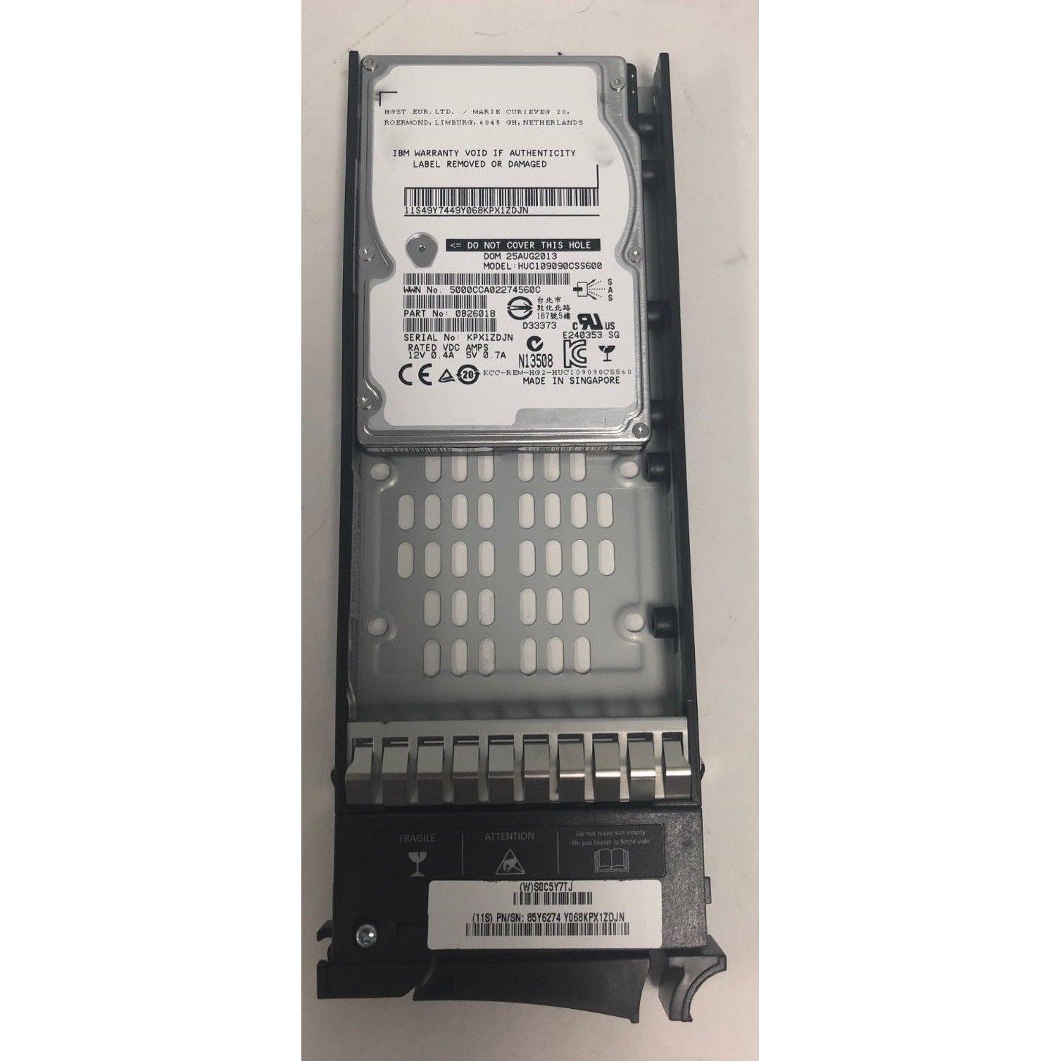 IBM 00Y2684 V7000 900GB 6Gb SAS 10K 2.5-inch SFF HDD 00Y2684 W/TRAY 85Y6274 658759139580 - AloinfoUSA