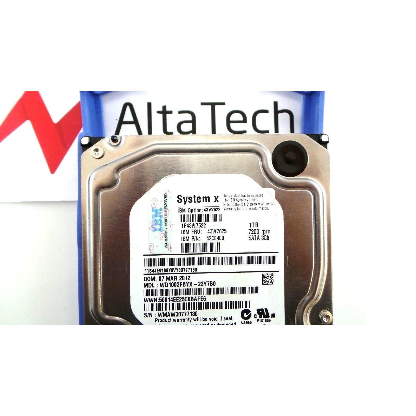 IBM 43W7625 System X 1TB 7.2K SATA 3.5" 3G Simple Swap HDD Hard Drive - 43W7622 - AloinfoUSA