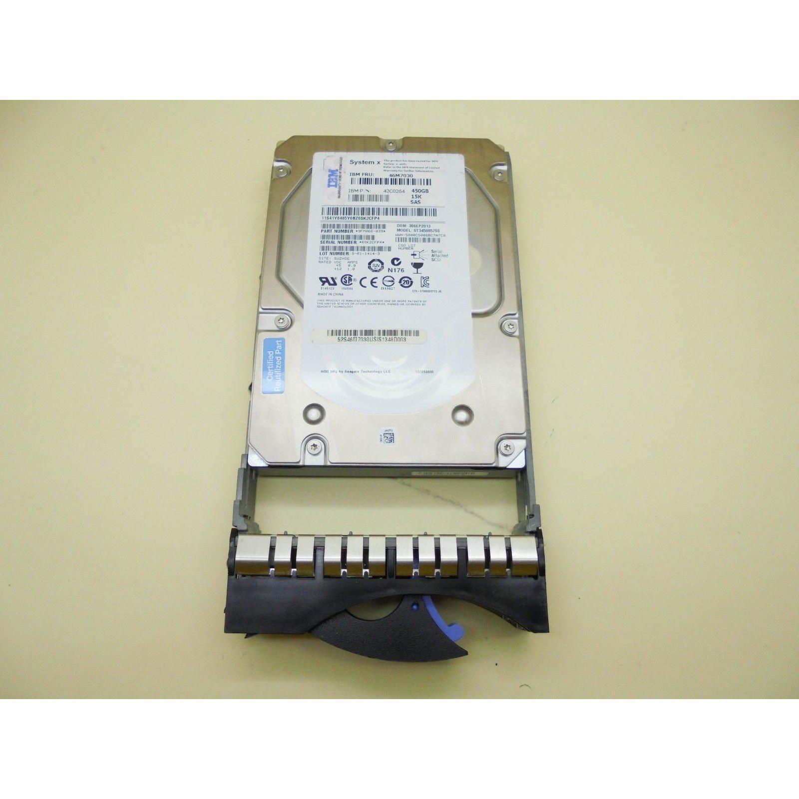 IBM 46M7030 42C0264 450GB 15K 3G LFF SAS HDD - AloinfoUSA