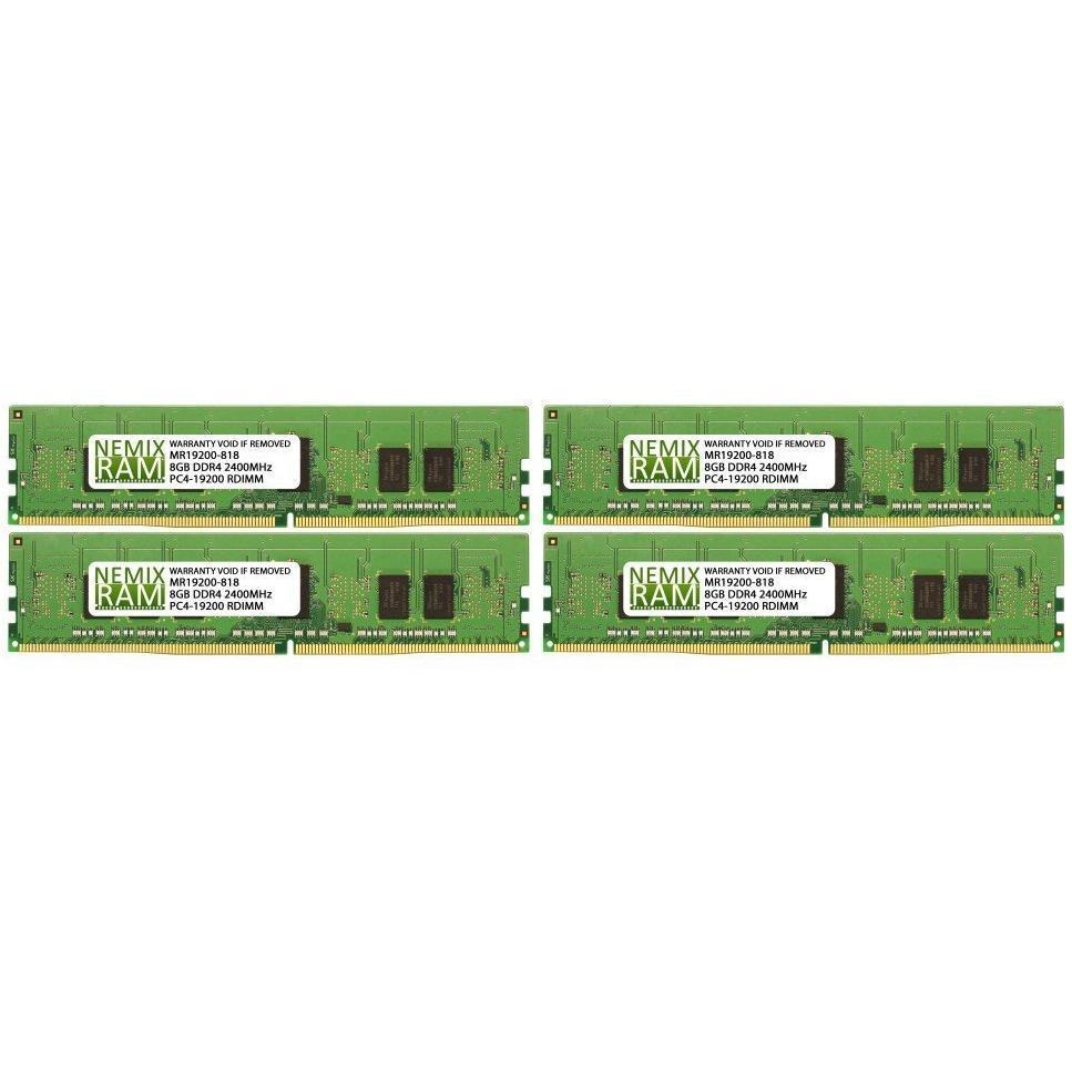 Memoria 32GB (4x8GB) DDR4-2400MHz PC4-19200 ECC RDIMM 1Rx8 1.2V Registered Memory for Server/Workstation-FoxTI