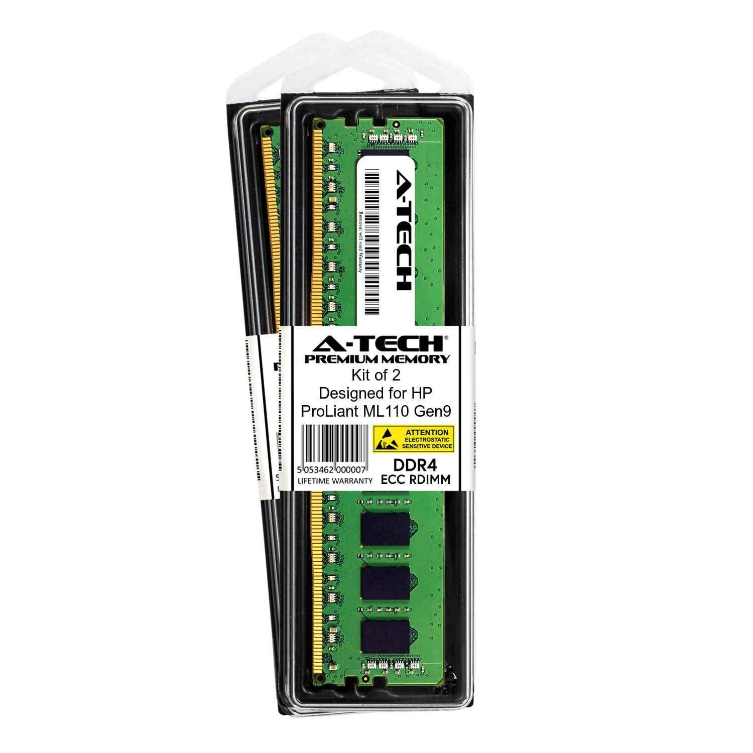 Memoria 32GB Kit (2 x 16GB) for HP ProLiant ML110 Gen9 G9 - DDR4 PC4-21300 2666Mhz ECC Registered RDIMM 1Rx4 - Server Memory Ram Equivalent to OEM 872970-001 872837-091 867855-B21 840757-091 815098-B21-FoxTI