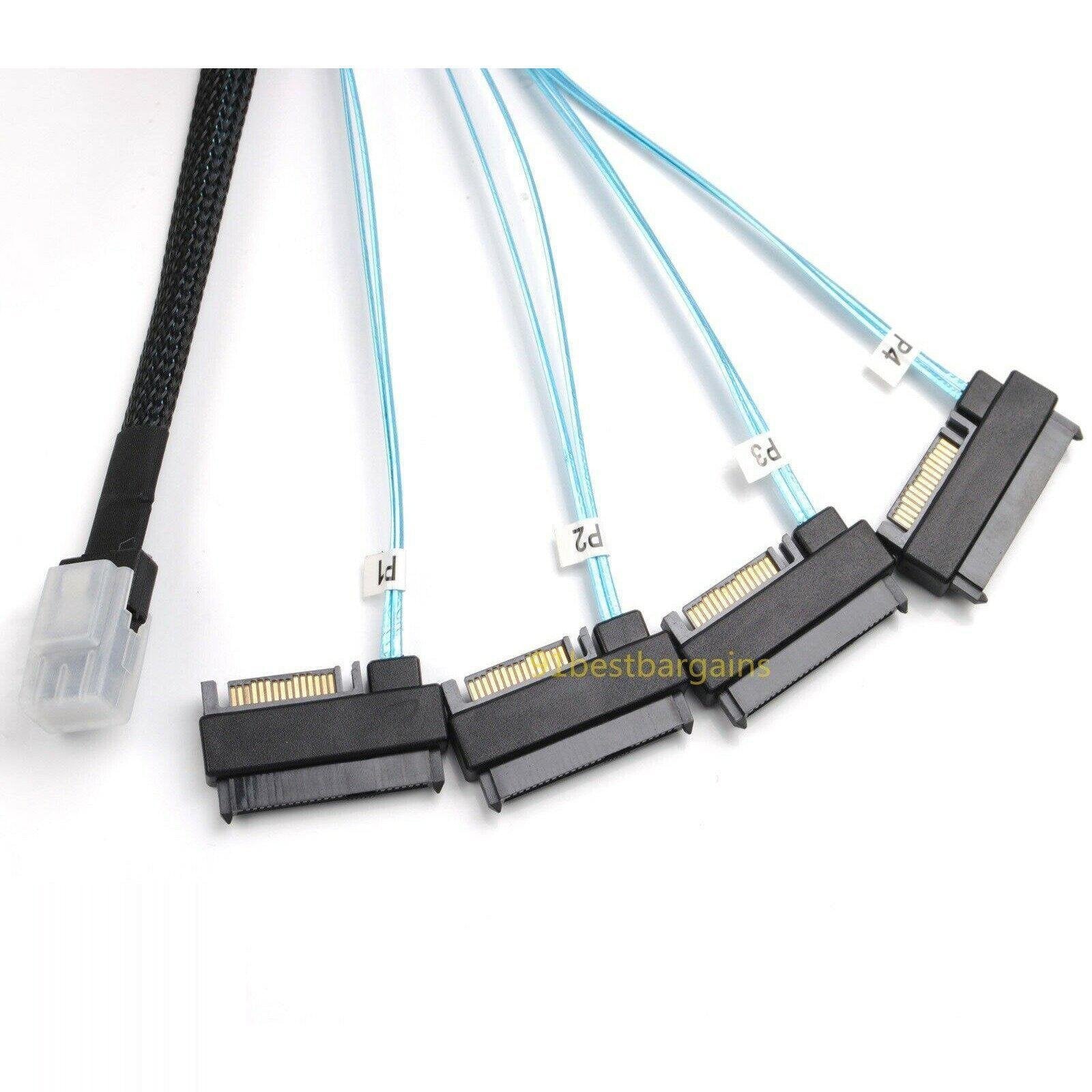 Mini SAS 36P SFF-8087 to 4 SFF-8482 Connectors With SATA Power Cable 1M US SHIP 813501730341 - AloinfoUSA