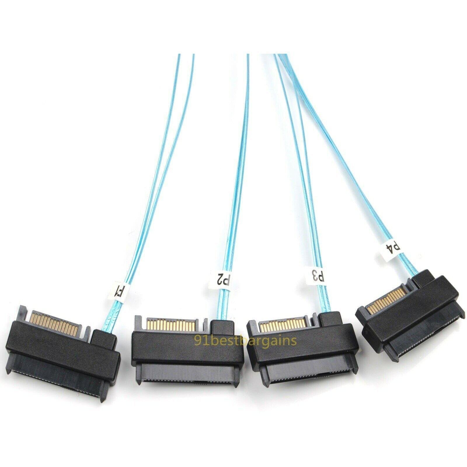 Mini SAS 36P SFF-8087 to 4 SFF-8482 Connectors With SATA Power Cable 1M US SHIP 813501730341 - AloinfoUSA