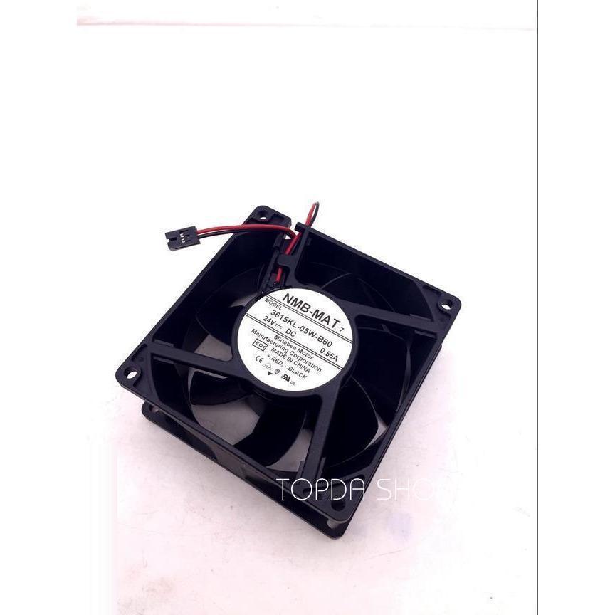 NMB 3615KL-05W-B60 Inverter cooling fan DC24V 0.55A 92*92*38MM 2pin 819599206195 - AloinfoUSA