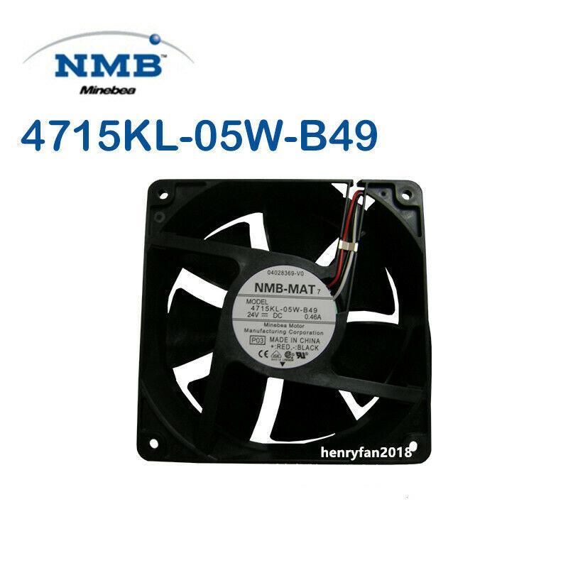 Original NMB 4715KL-05W-B49 inverter fan 24V 0.46A 120*38mm FANUC A90L-0001-0509 932468337261 - AloinfoUSA