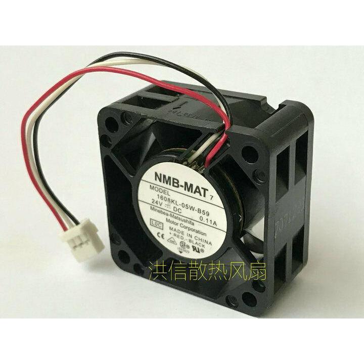 Original  NMB  Fan 1608KL-05W-B59 DC 24V 0.11A 3 Pin 4020 4CM Inverter fan - AloinfoUSA