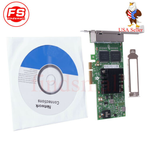 Network Card for I350-T4V2 PCI-E Four RJ45 Gigabit Ports Server Adapter NIC placa - MFerraz Tecnologia