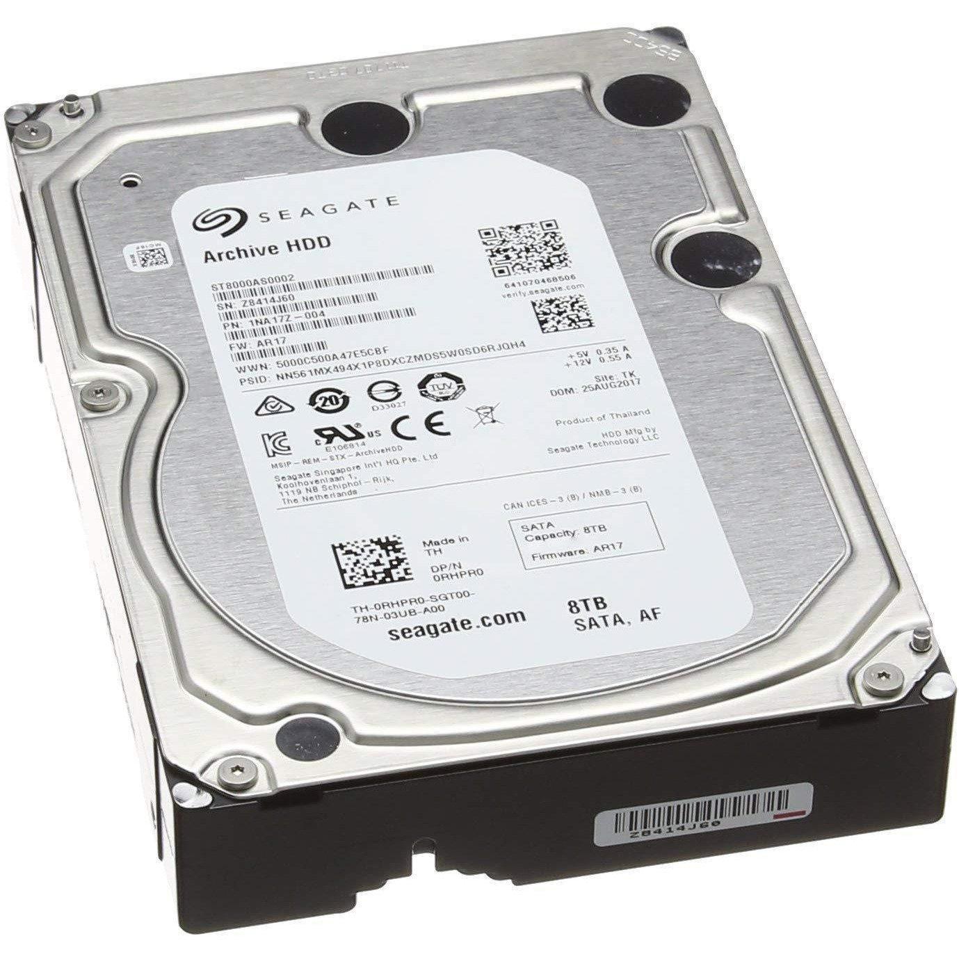 Seagate Archive HDD 8TB SATA 6GBps 128MB Cache SATA Hard Drive (ST8000AS0002) - AloinfoUSA