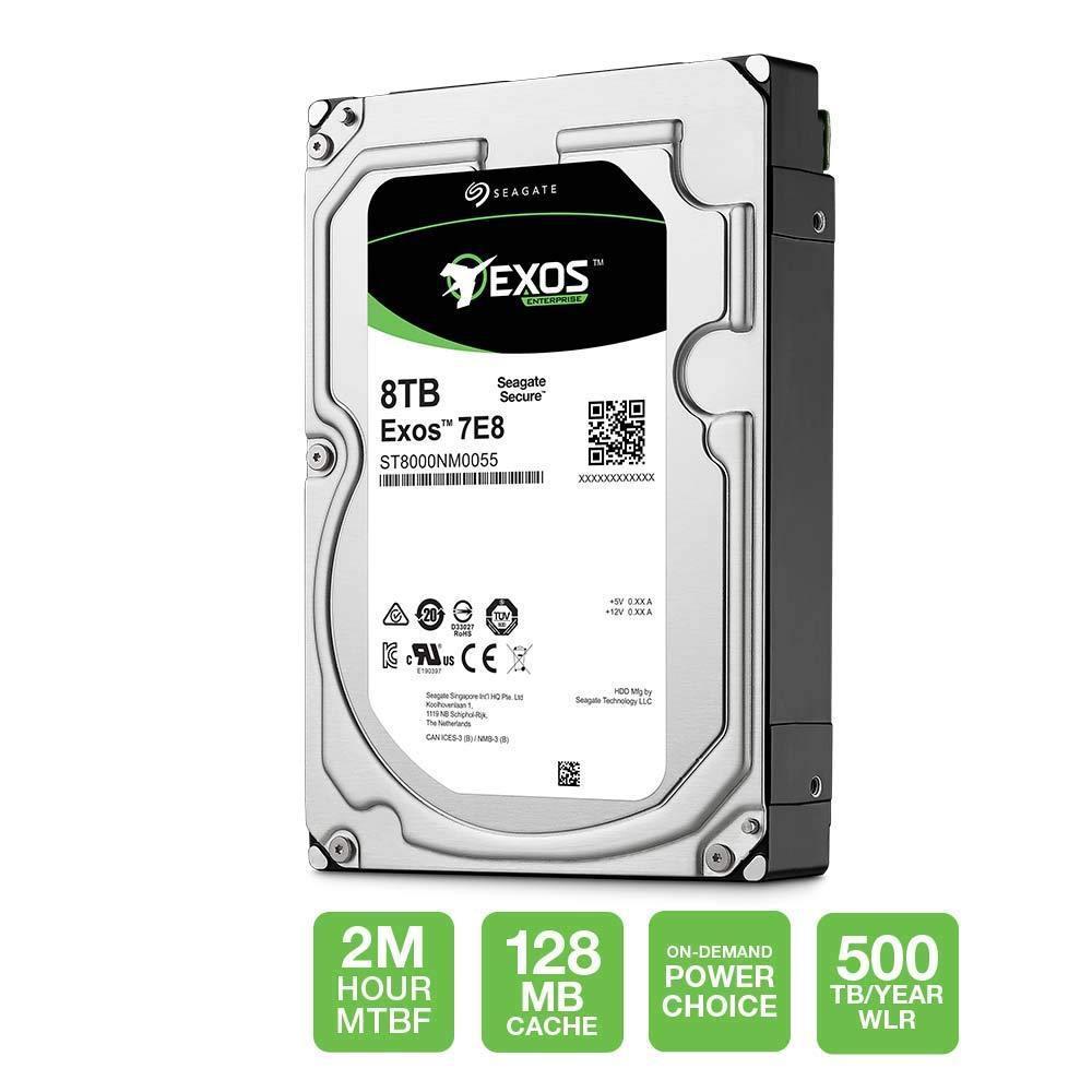 Seagate Exos 7E8 8TB 512e SATA 256MB Cache 3.5-Inch Enterprise Hard Drive (ST8000NM0055) - AloinfoUSA